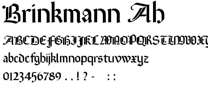 Brinkmann AH font